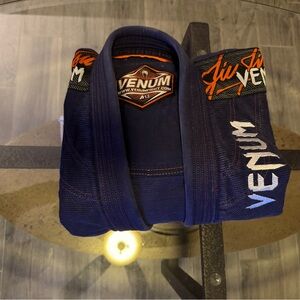Men’s Royal Blue/Orange and White Venom Jiu Jitsu Gi